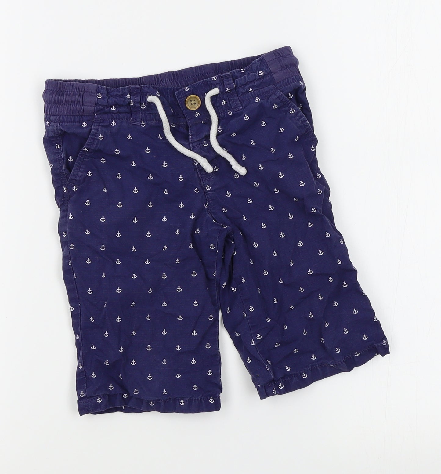M&S Boys Blue   Cropped Trousers Size 4-5 Years