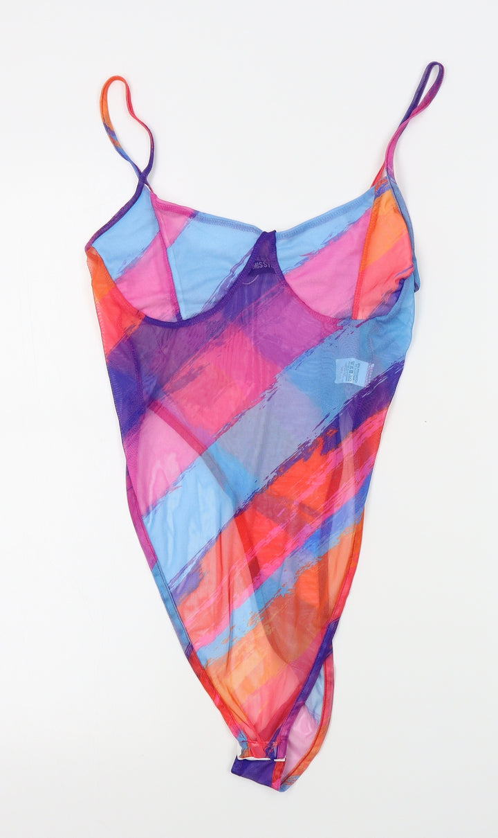Missyempire Womens Multicoloured Bodysuit One-Piece Size 12