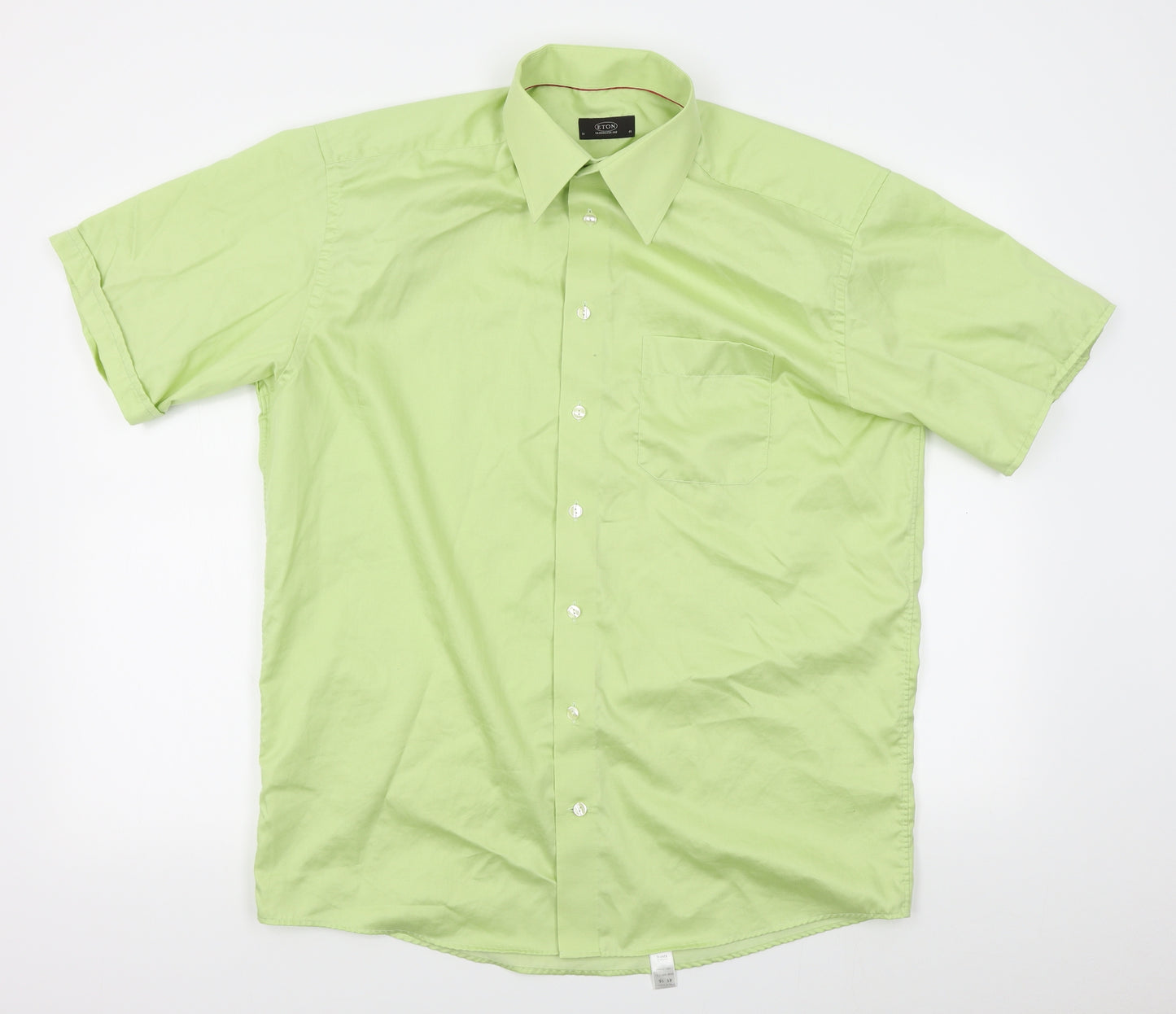 eton Mens Green    Dress Shirt Size 16