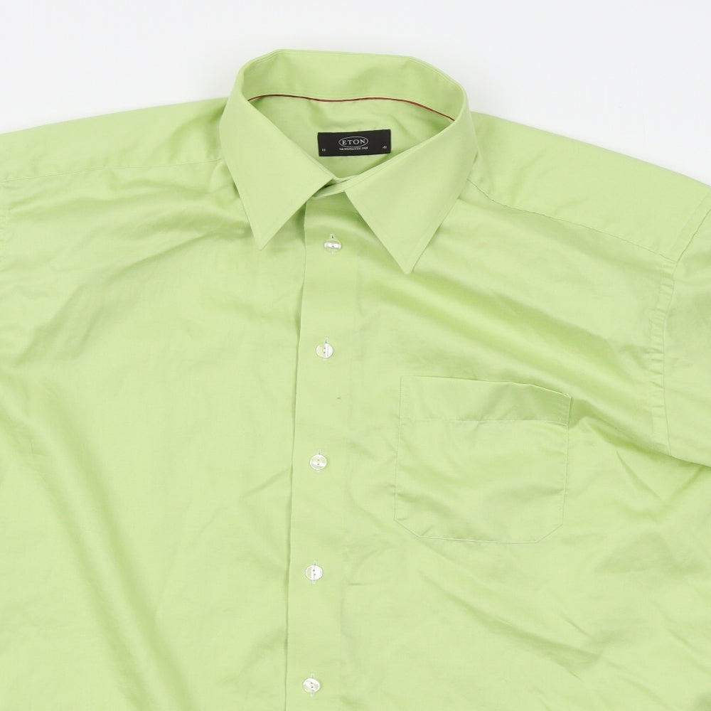 eton Mens Green    Dress Shirt Size 16