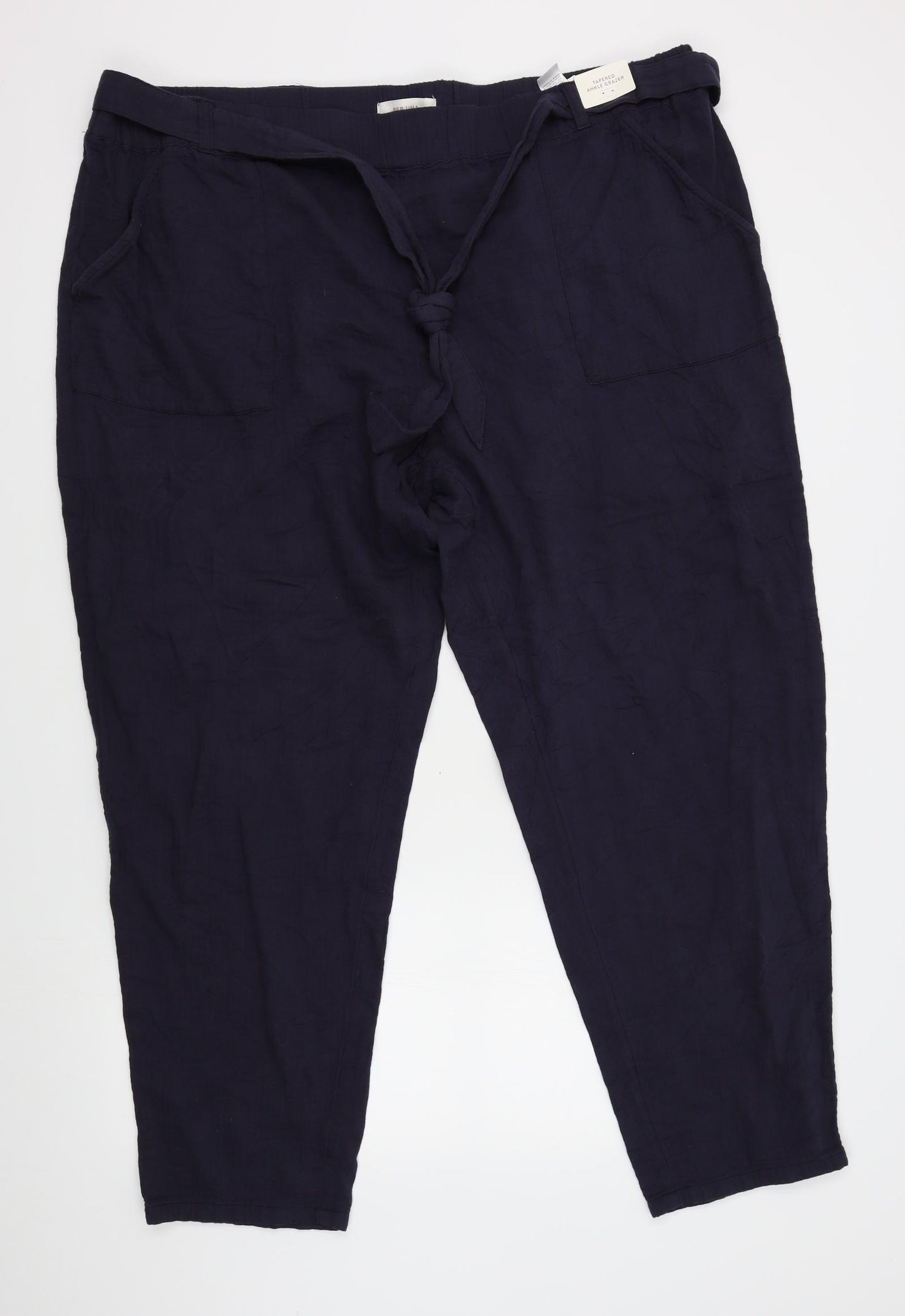 M&S Womens Blue   Trousers  Size 24 L28 in