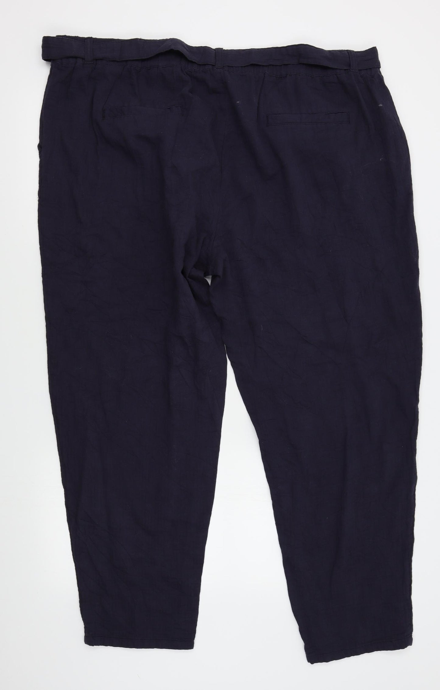 M&S Womens Blue   Trousers  Size 24 L28 in