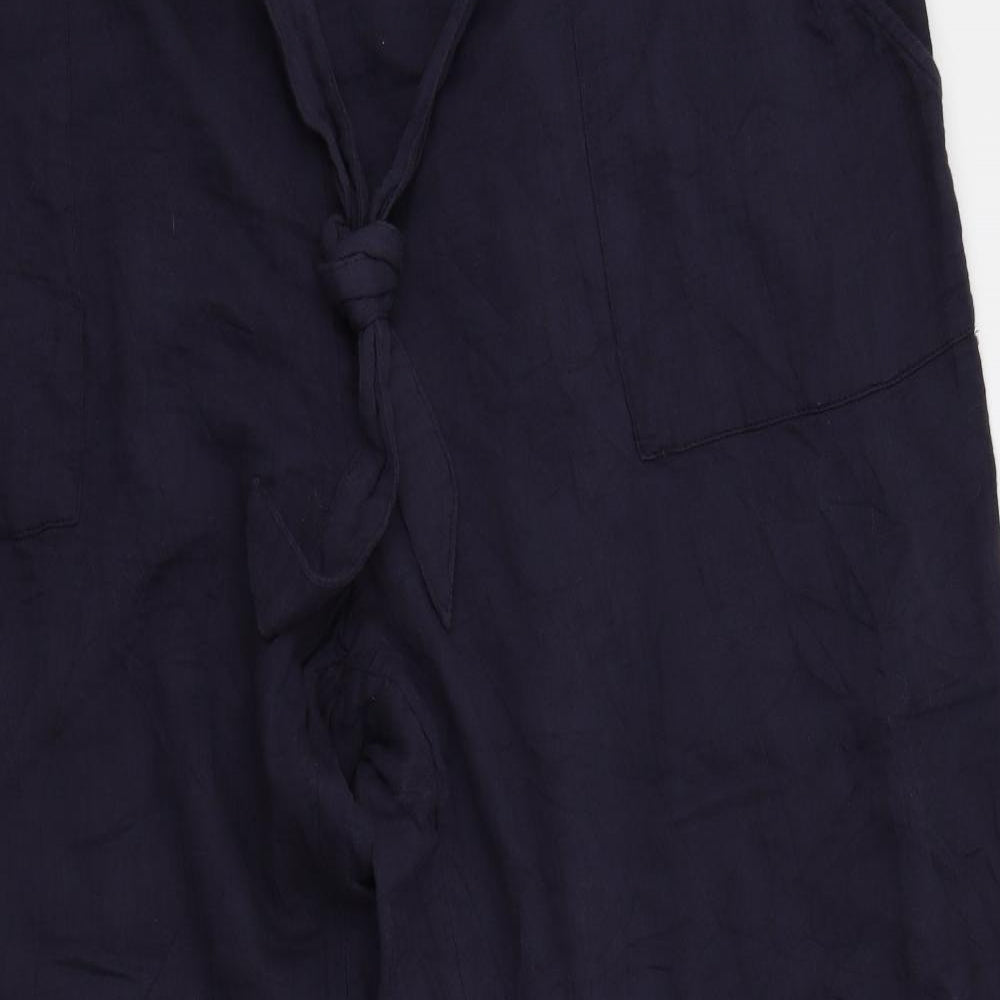 M&S Womens Blue   Trousers  Size 24 L28 in
