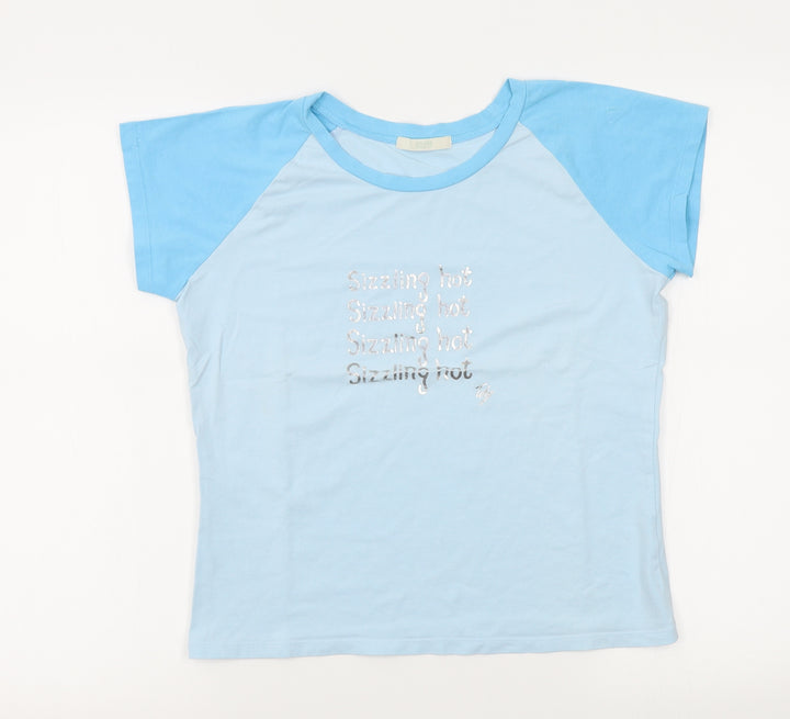 M&S Womens Blue    Pyjama Top Size 14  - sizzling hot
