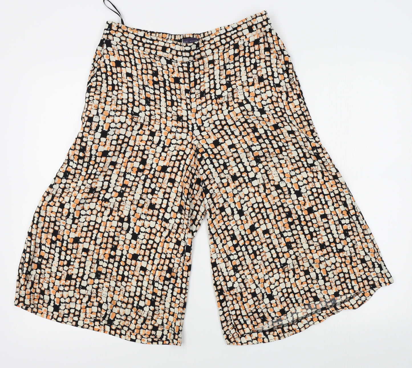 M&S Womens Orange   Cropped Trousers Size 10