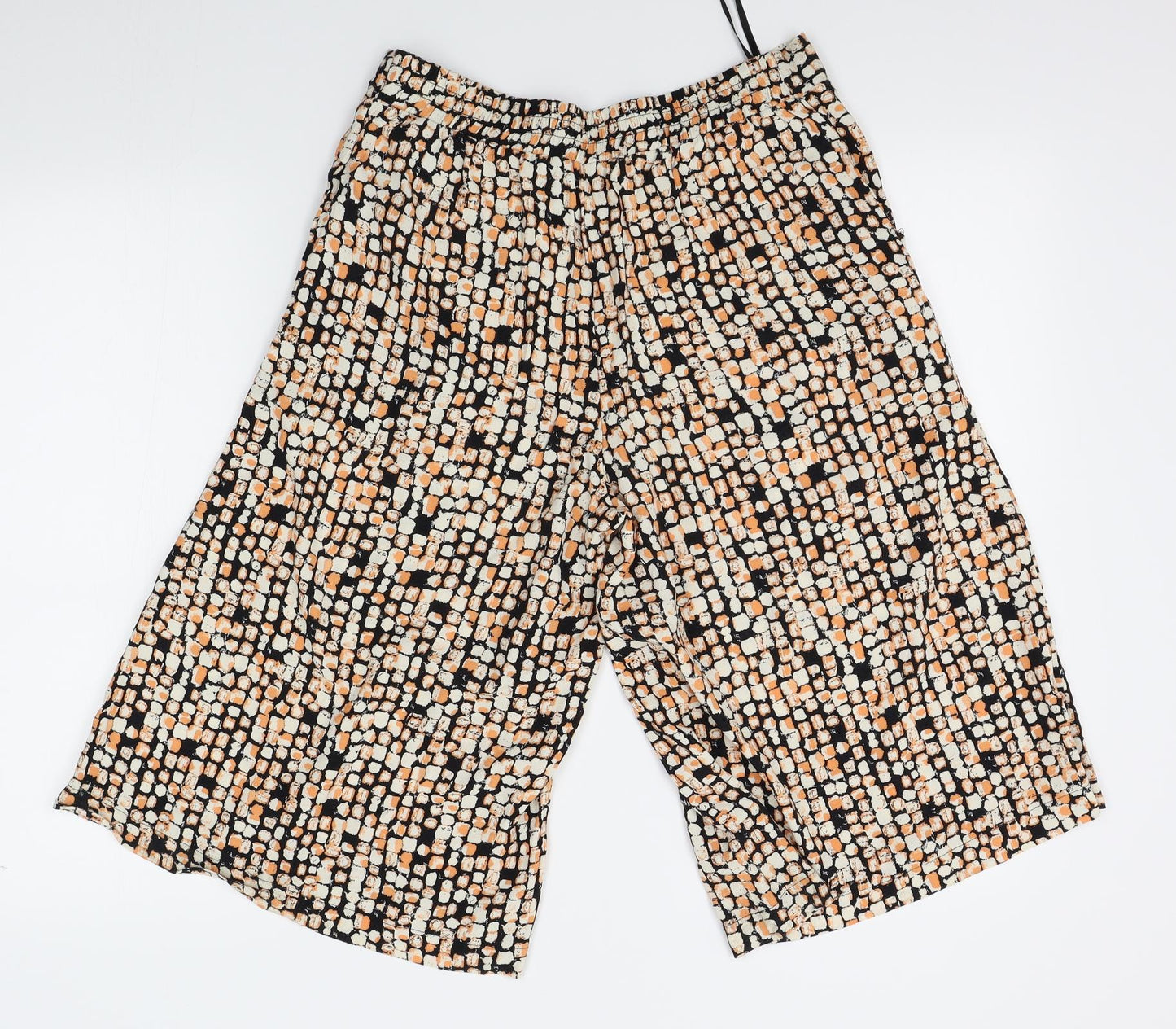 M&S Womens Orange   Cropped Trousers Size 10