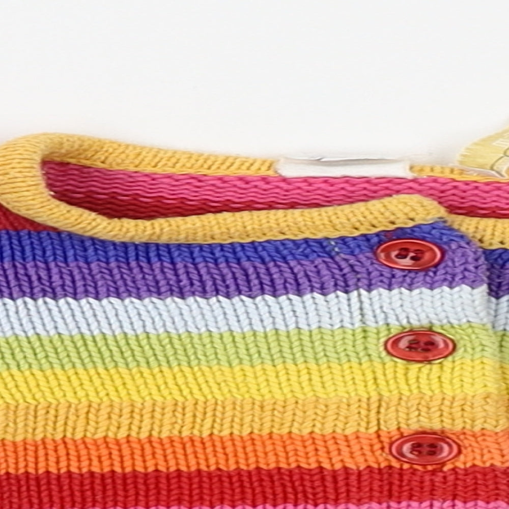 Daisy Tom Girls Multicoloured Striped  Cardigan Jumper Size 12-18 Months