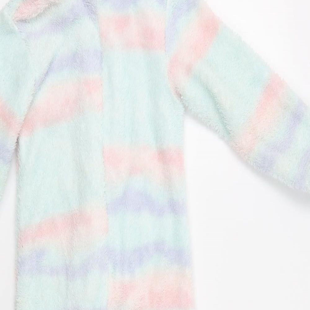 Peacocks Girls Blue Striped   One Piece Size 5-6 Years