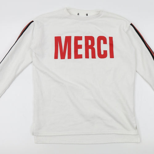 Primark Boys White   Pullover Jumper Size 12-13 Years  - merci