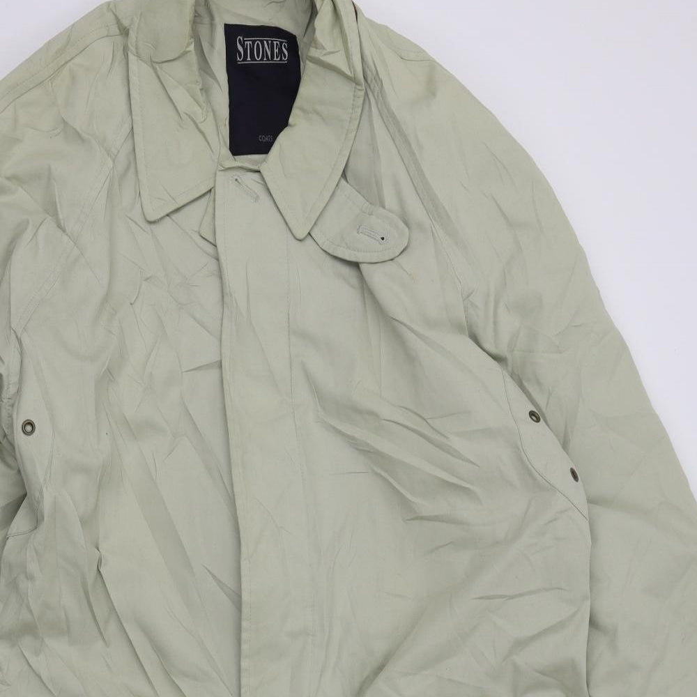 STONES Mens Beige   Overcoat Coat Size 38