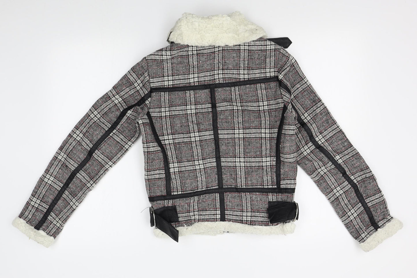 Primark Womens Grey Plaid  Jacket  Size 6