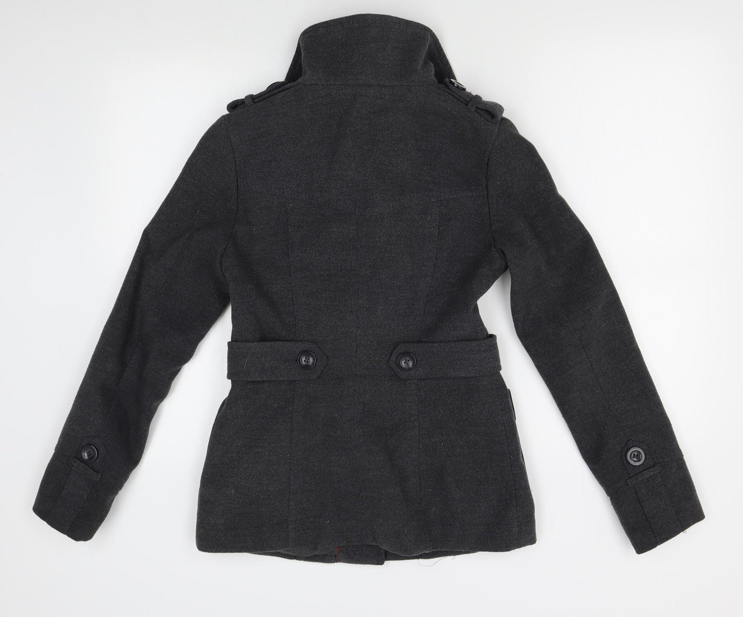 H&M Womens Grey   Pea Coat Coat Size 8