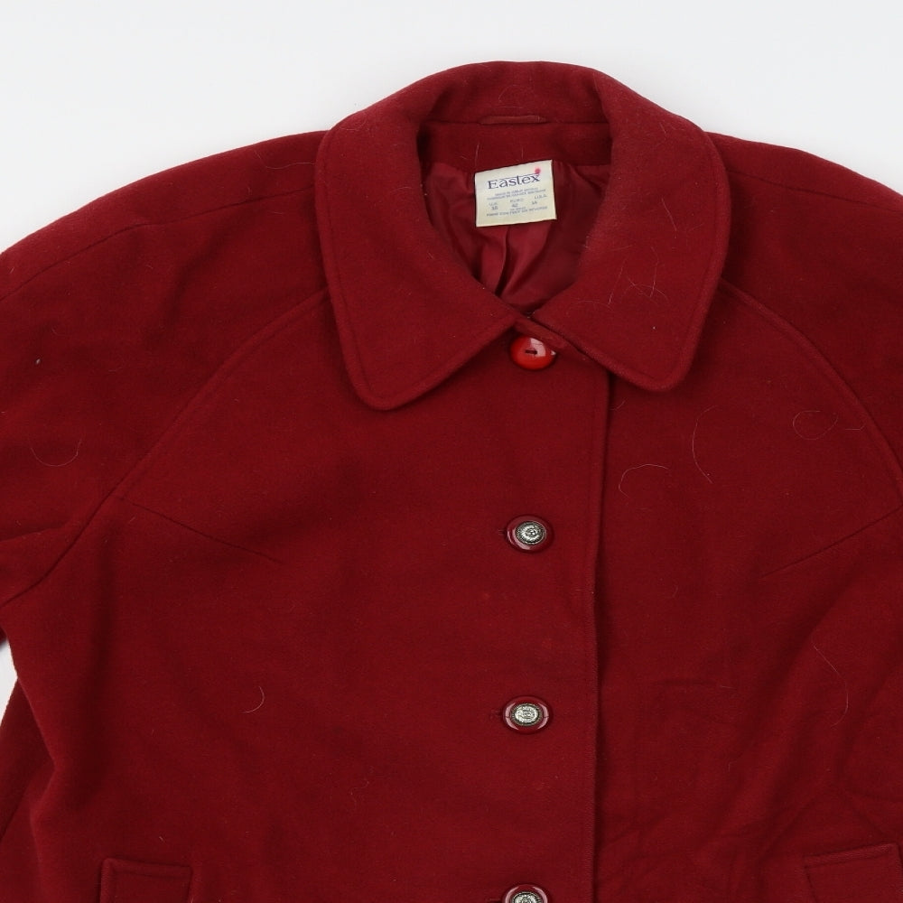 Eastex Womens Red   Overcoat Coat Size 16