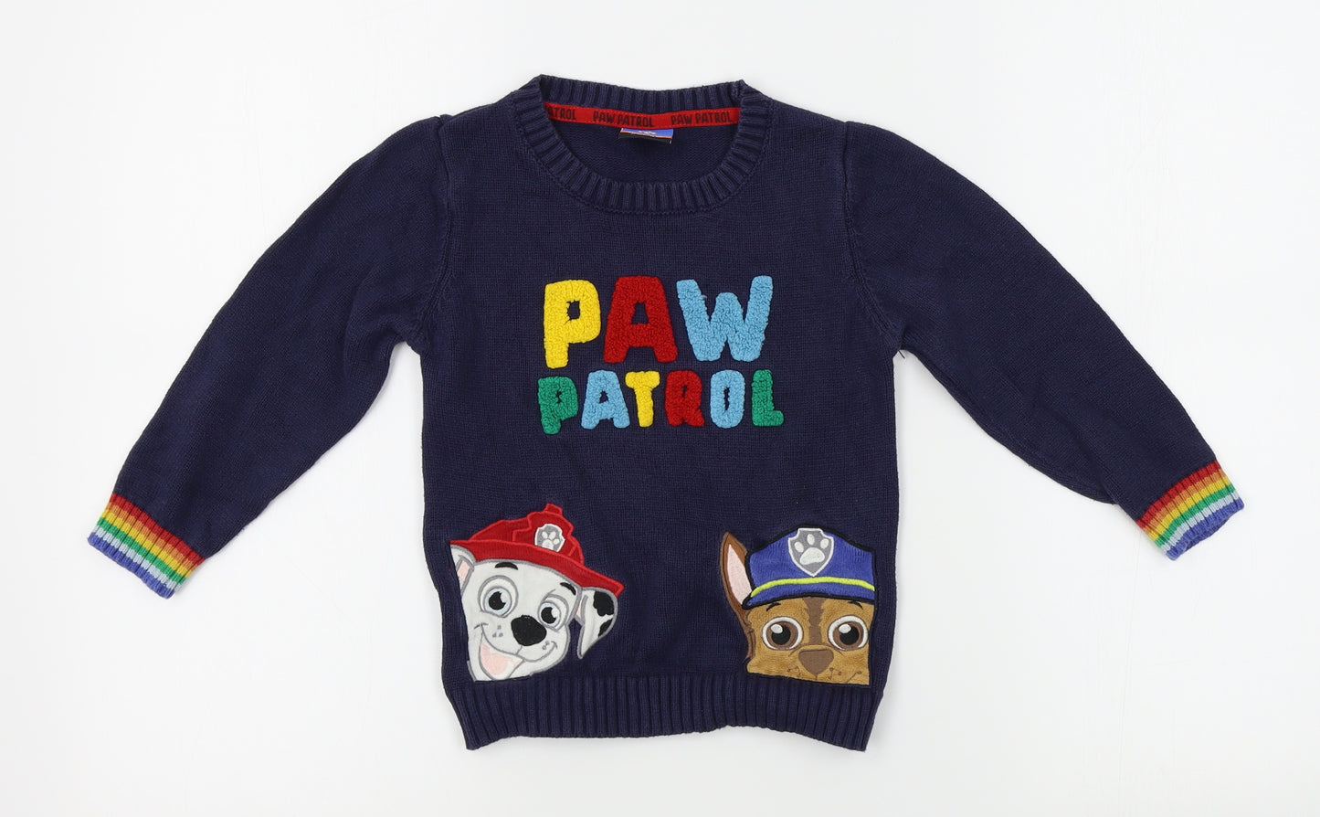 George Boys Blue   Pullover Jumper Size 4-5 Years  - paw patrol