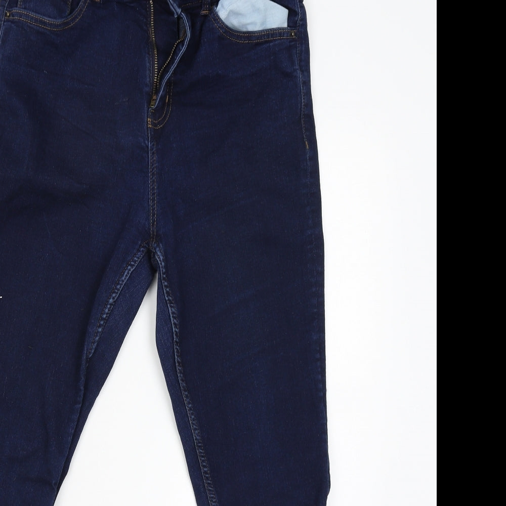 M&S Womens Blue   Skinny Jeans Size 14 L25 in