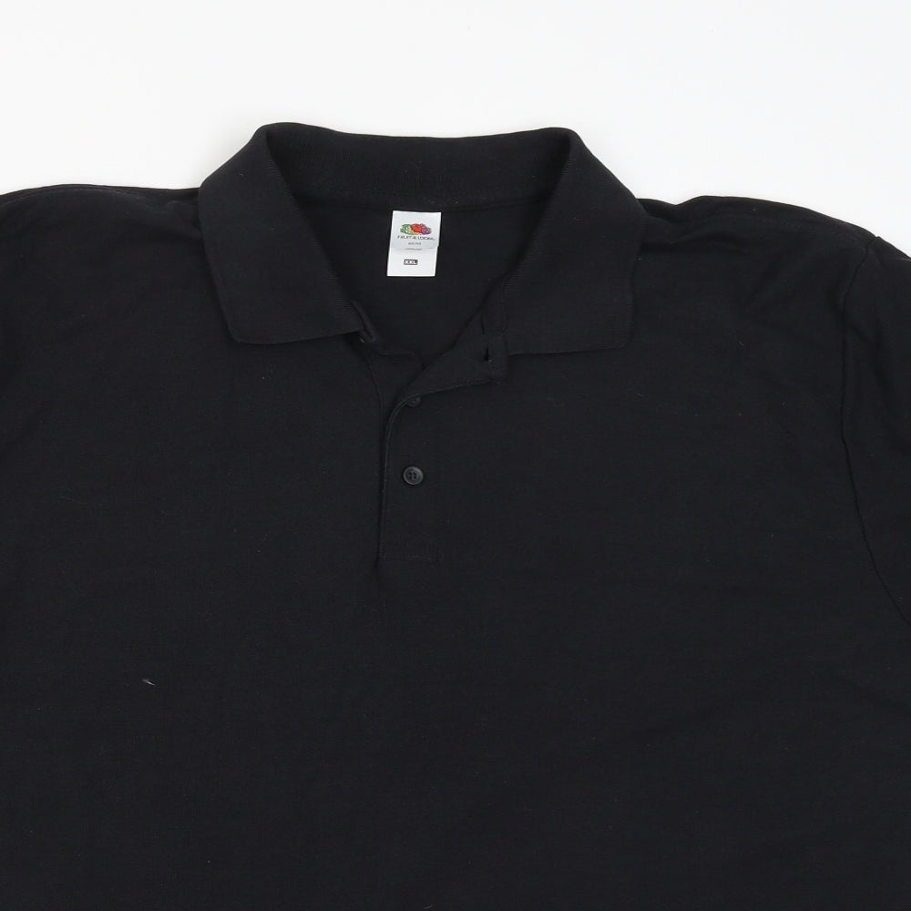 Fruit of the Loom Mens Black    T-Shirt Size 2XL