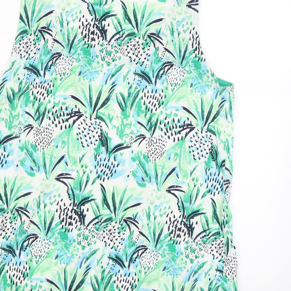 Mantaray Womens Grey Floral  Tank Dress  Size 14