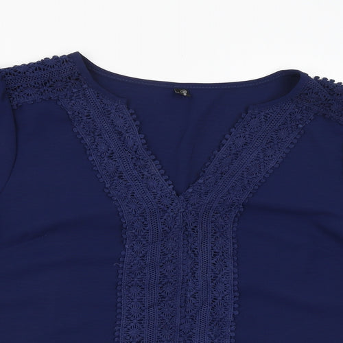 Blooming Jelly Womens Blue   Basic Blouse Size S