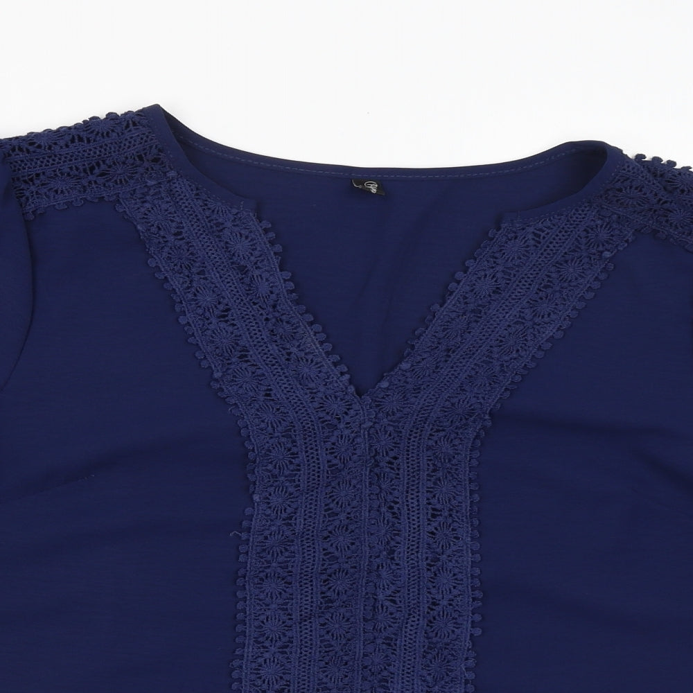 Blooming Jelly Womens Blue   Basic Blouse Size S