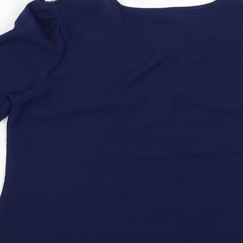 Blooming Jelly Womens Blue   Basic Blouse Size S