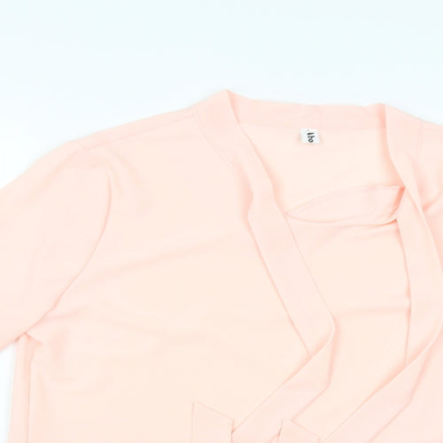 Abollria Womens Pink   Basic Blouse Size L