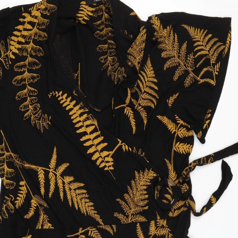 NEXT Womens Black Floral  A-Line  Size 22