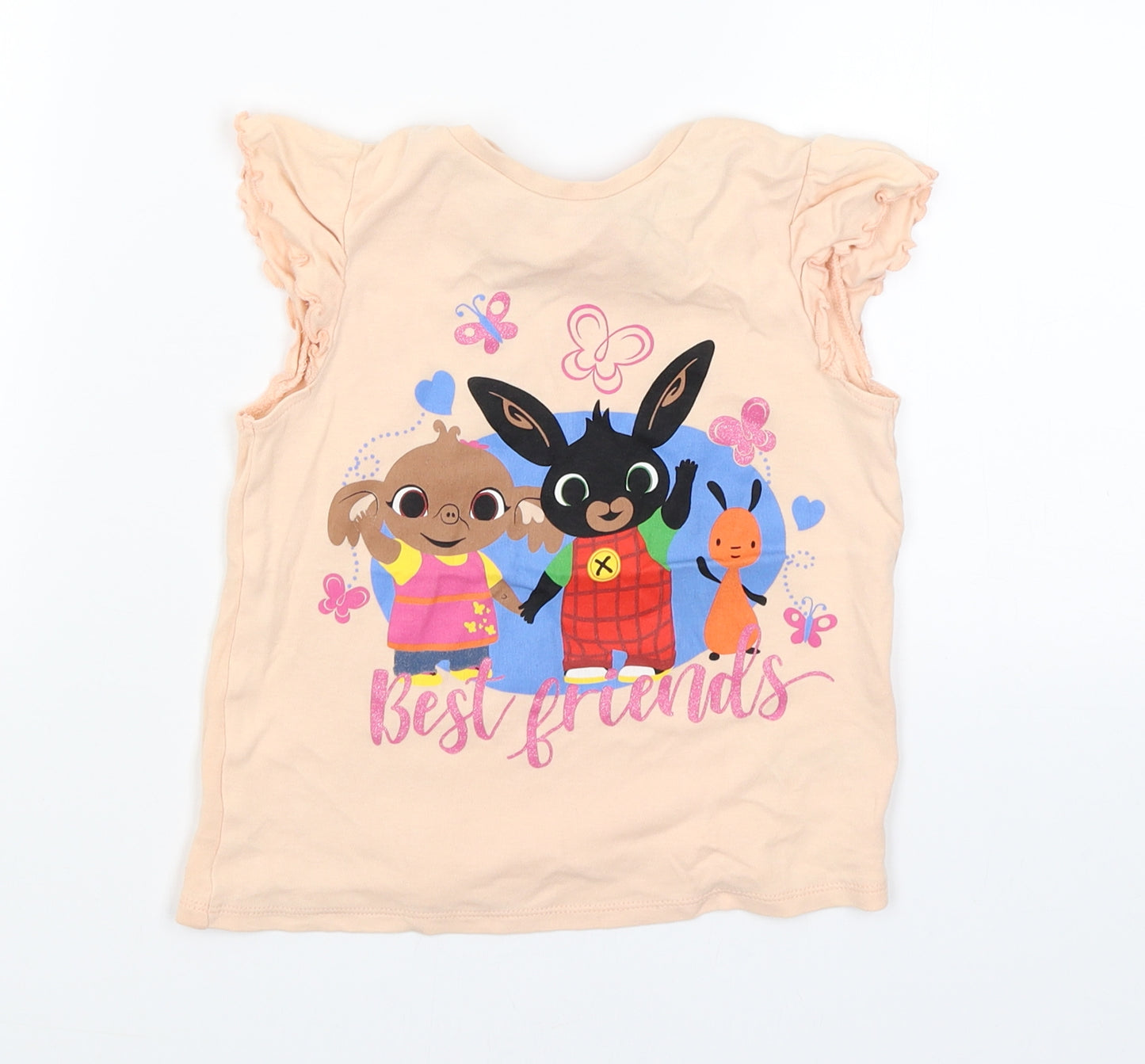George Girls Pink   Basic T-Shirt Size 3-4 Years  - Best Friends