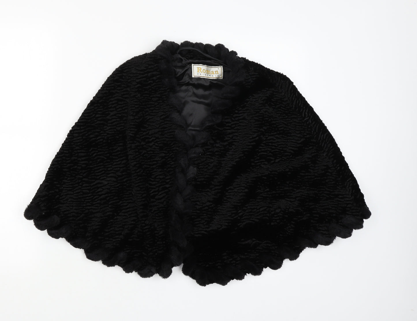 Roman Womens Black   Cape Jumper Size S