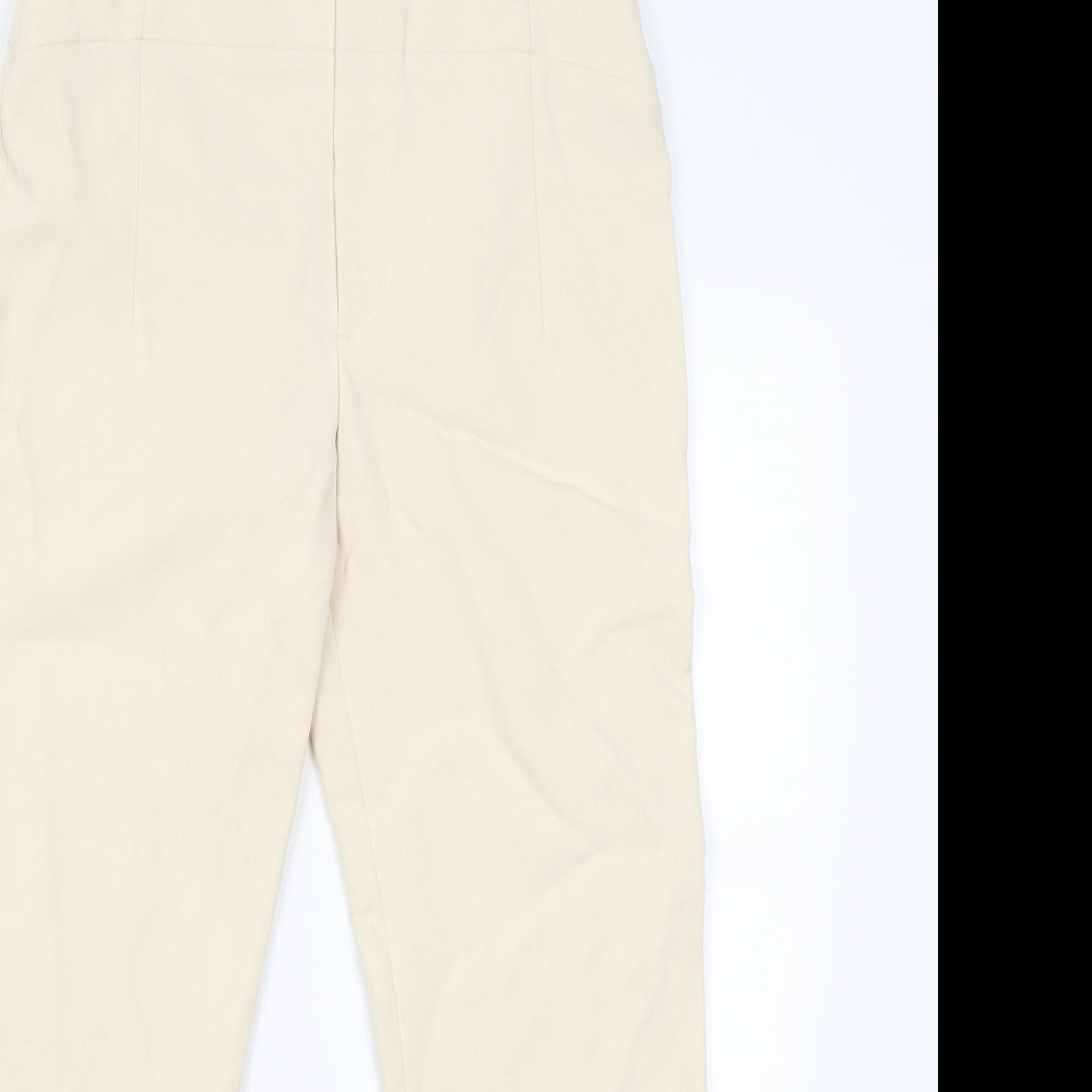 Zara Womens Beige   Capri Trousers Size M L27.5 in