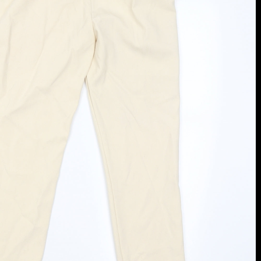 Zara Womens Beige   Capri Trousers Size M L27.5 in