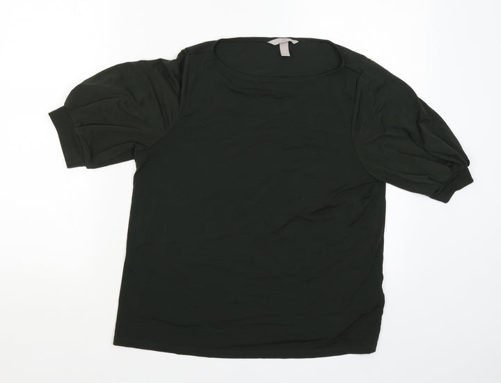 H&M Womens Green Basic Blouse Size M