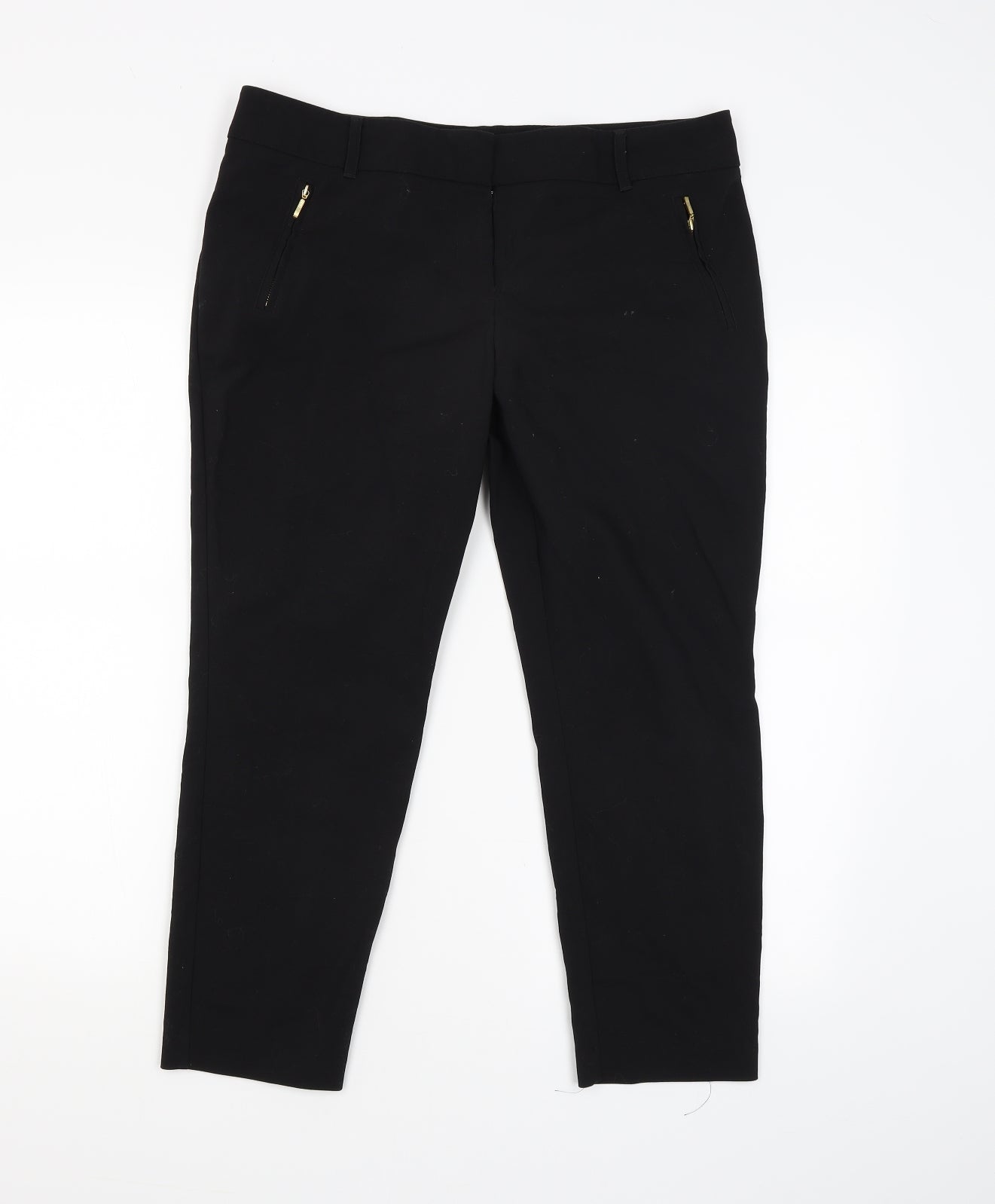 Papaya Womens Black   Trousers  Size 14 L23 in