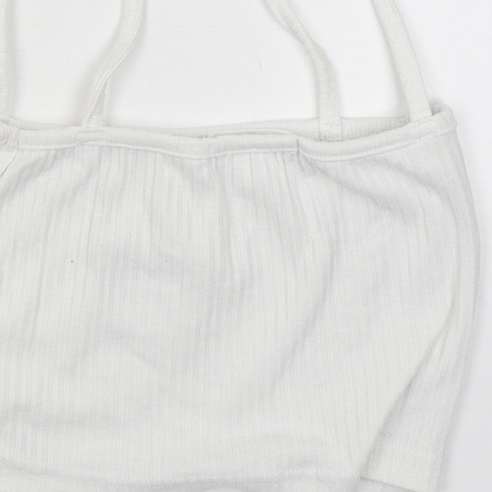 Missguided Womens White   Camisole Blouse Size 10  - BUTTERFLY