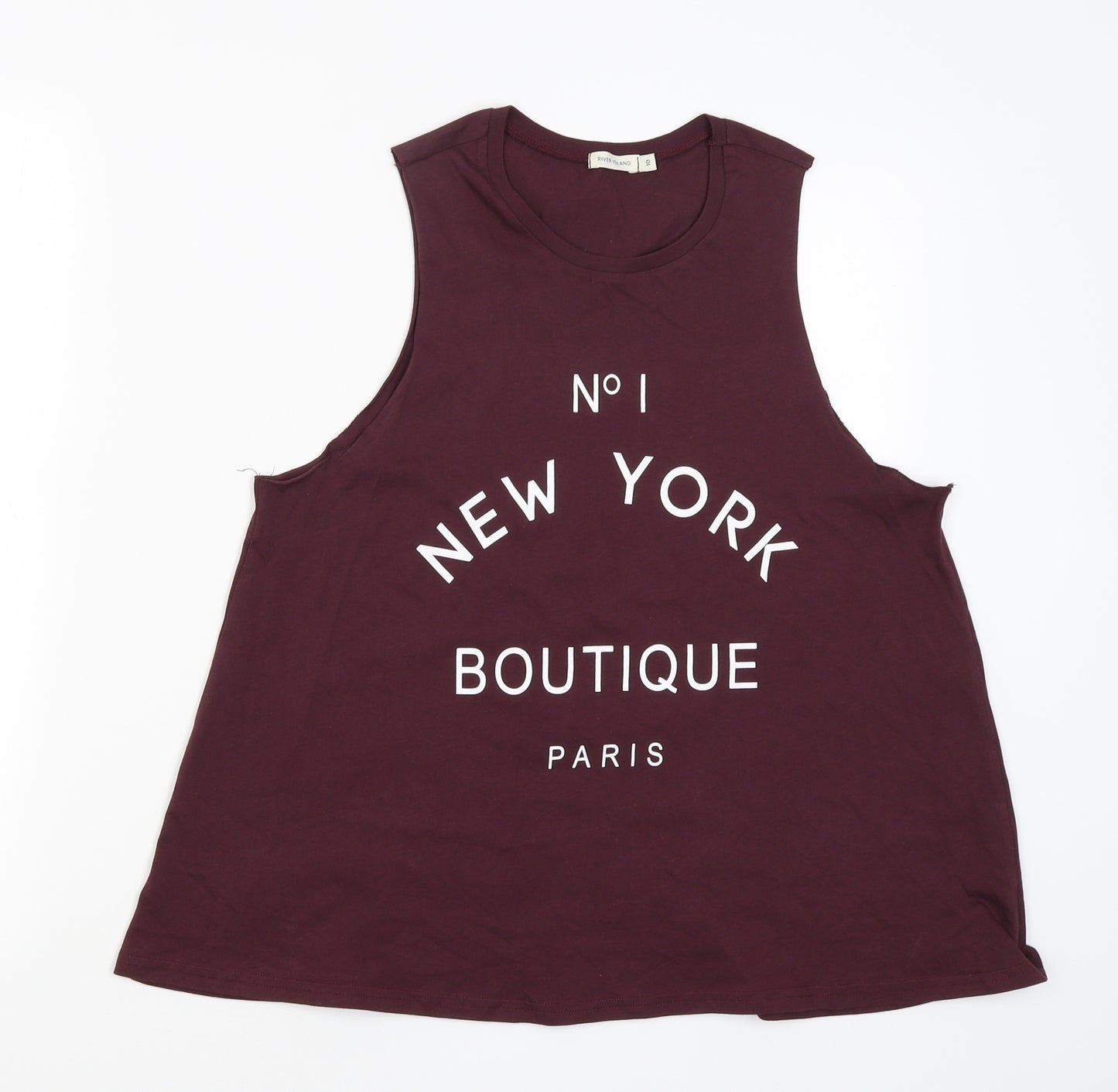 River Island Womens Red   Basic T-Shirt Size 10  - NEW YORK BOUTIQUE