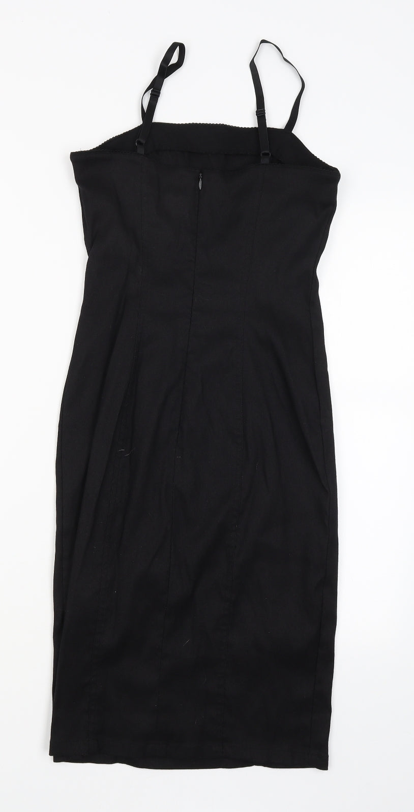 Divided Womens Black   Pinafore/Dungaree Dress  Size 8