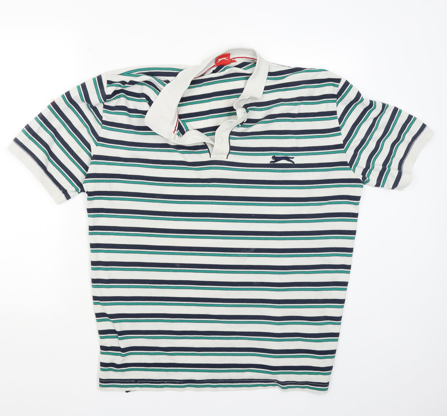 Slazenger Mens White Striped   T-Shirt Size XL