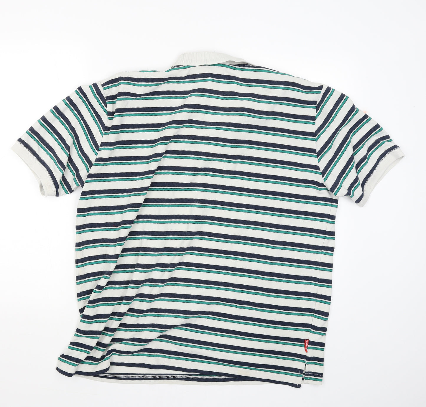 Slazenger Mens White Striped   T-Shirt Size XL