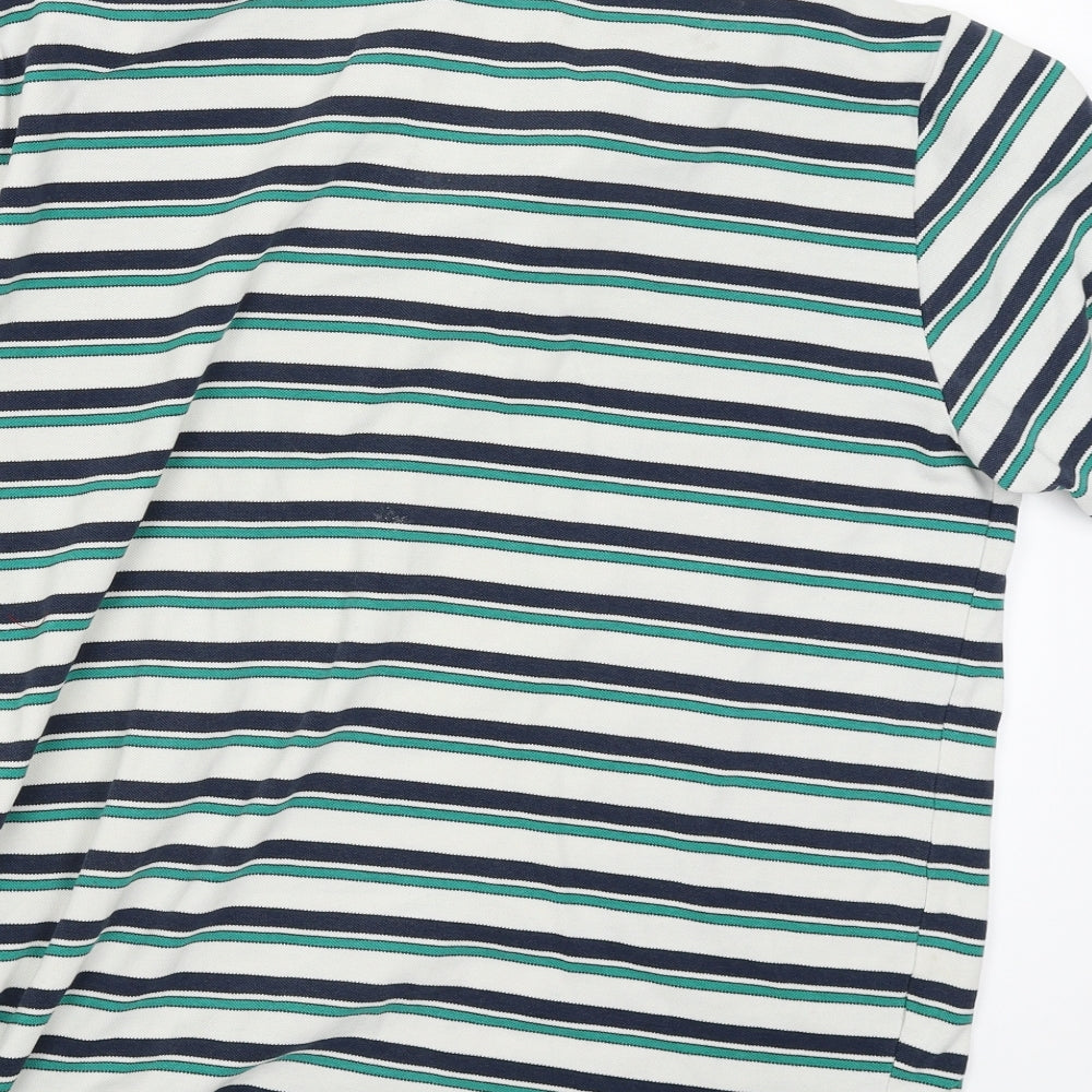 Slazenger Mens White Striped   T-Shirt Size XL
