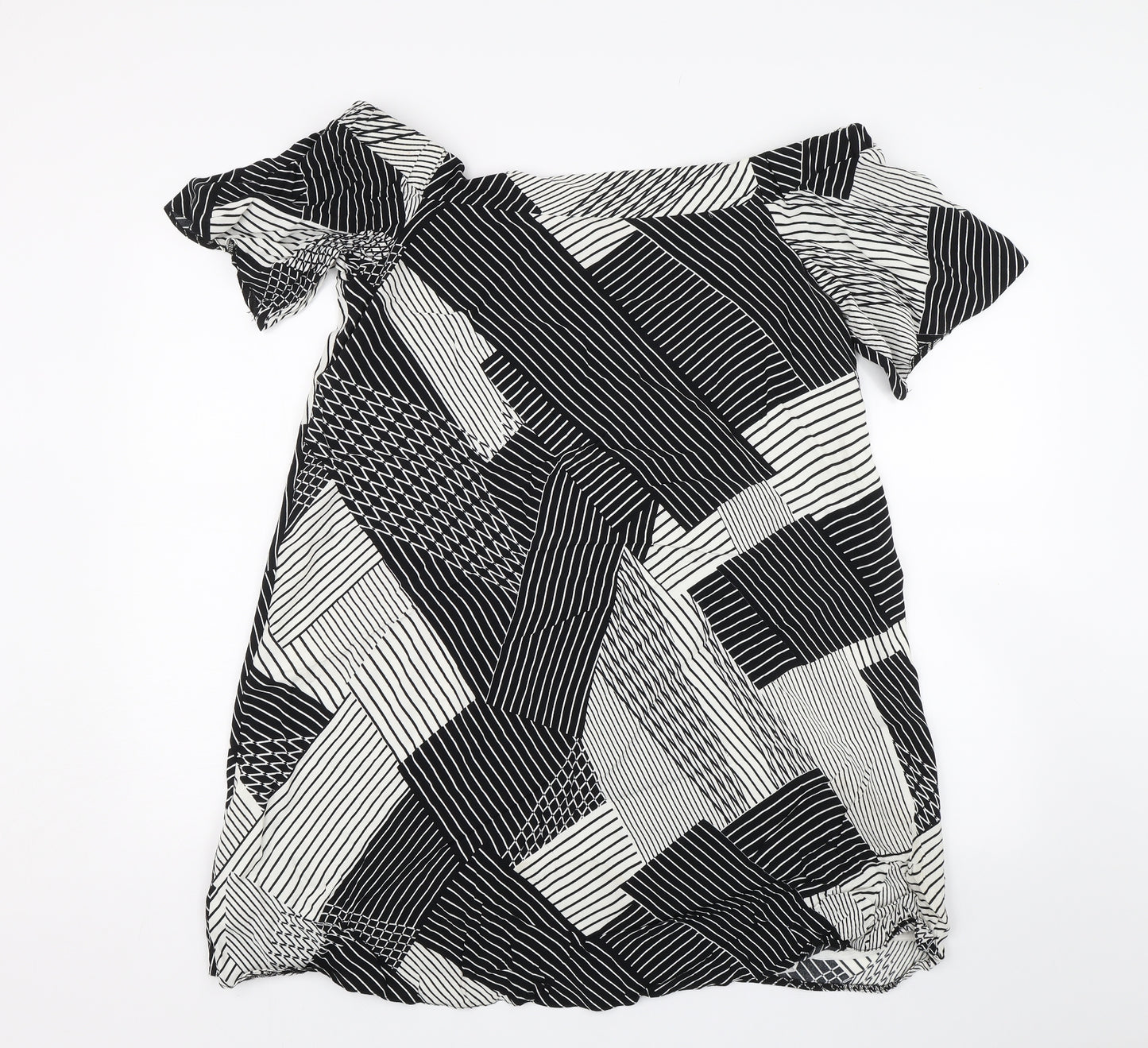 New Look Womens Black Striped  Shift  Size 14