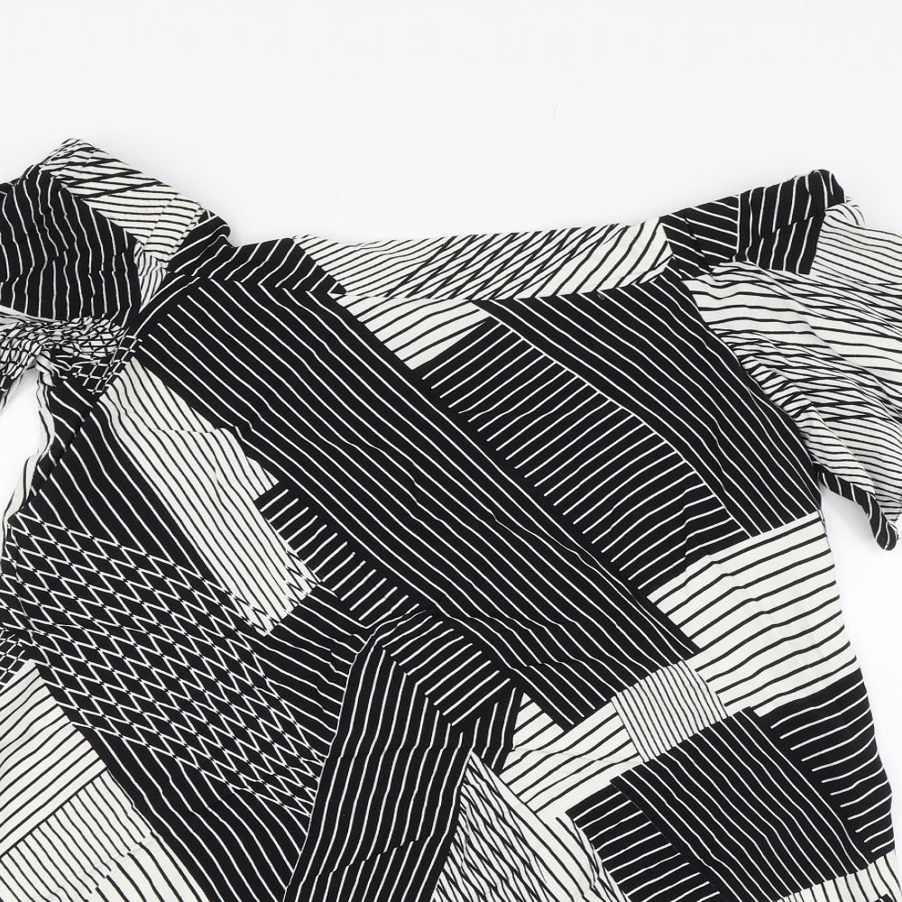 New Look Womens Black Striped  Shift  Size 14