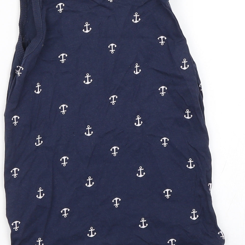 H&M Boys Blue   Basic Tank Size 3-4 Years  - Anchor print