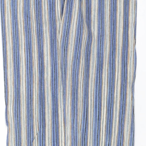Casual Club Womens Blue Striped  Jogger Leggings Size 12 L25 in