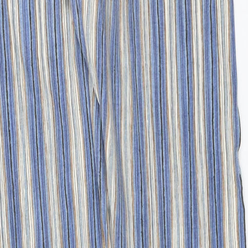 Casual Club Womens Blue Striped  Jogger Leggings Size 12 L25 in