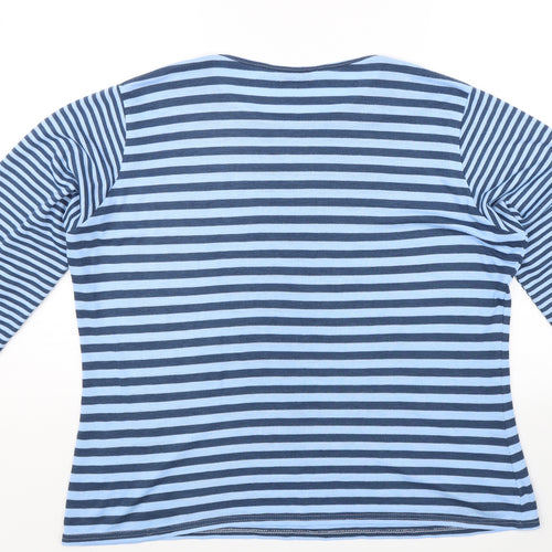 Inspire Womens Blue Striped  Pullover Jumper Size 18