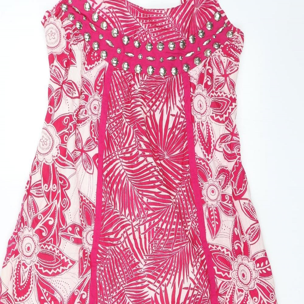 Ellie Louise Womens Pink Floral  Shift  Size 18