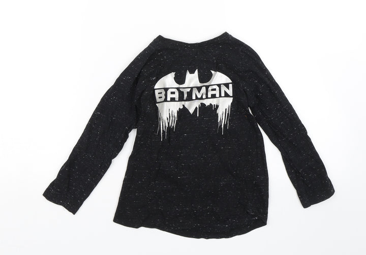 Batman Boys Black   Basic T-Shirt Size 3-4 Years