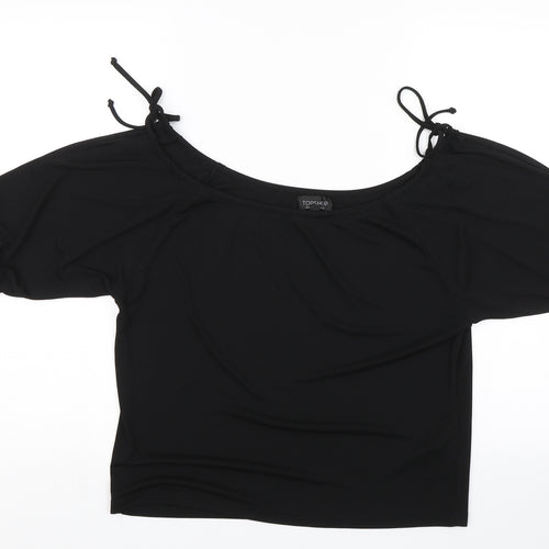 Topshop Womens Black   Basic Blouse Size 10