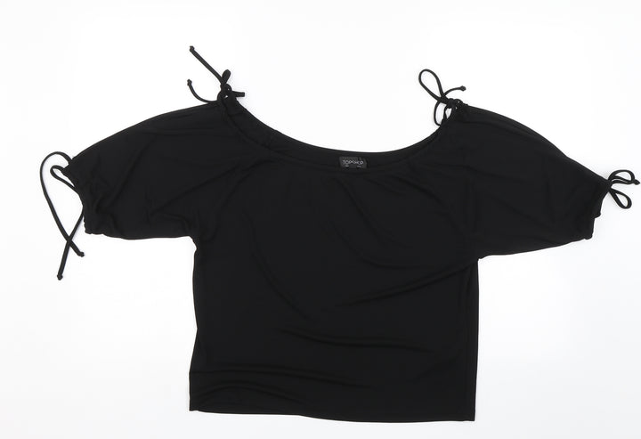 Topshop Womens Black Basic Blouse Size 10
