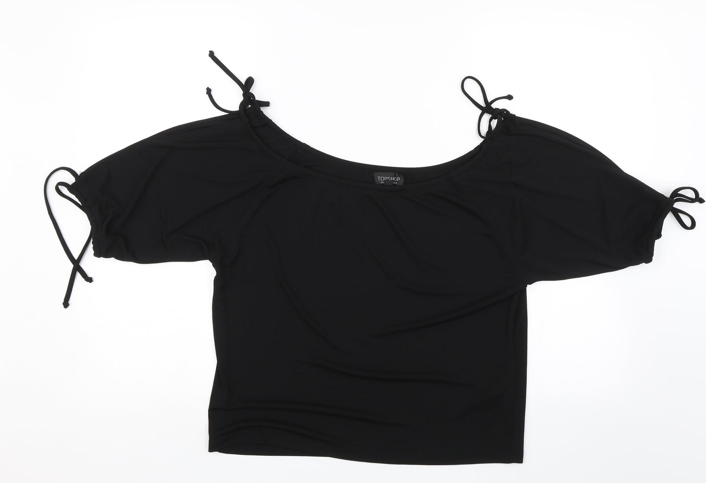 Topshop Womens Black   Basic Blouse Size 10