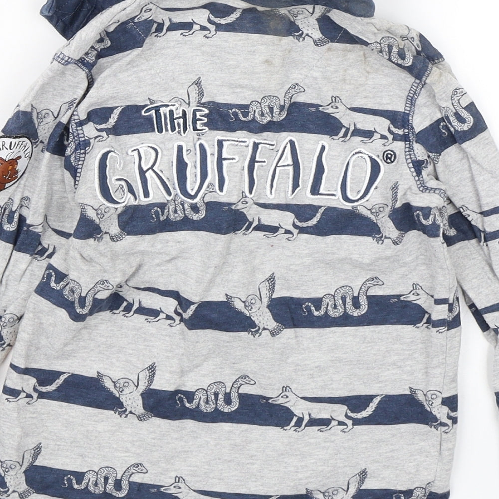 TU Boys Blue Striped  Basic Polo Size 2-3 Years  - Gruffalo